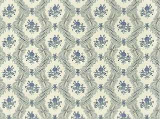 Dollhouse Miniature Wallpaper, Ogee Lace, Blue